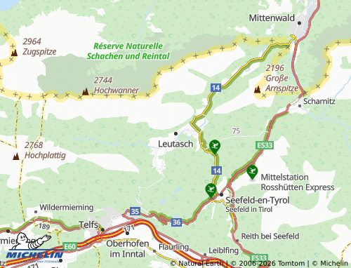 Mapa MICHELIN Leutasch - ViaMichelin