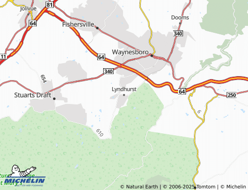 MICHELIN-Landkarte Lyndhurst - ViaMichelin