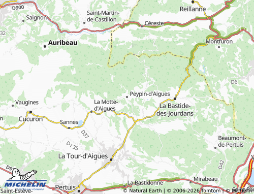 MICHELIN Peypin-d'Aigues map - ViaMichelin