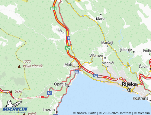 MICHELIN Jušići map - ViaMichelin