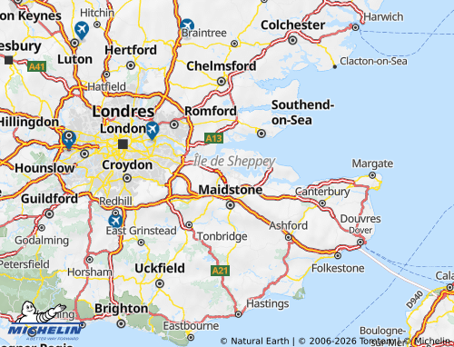 MICHELIN Medway map - ViaMichelin
