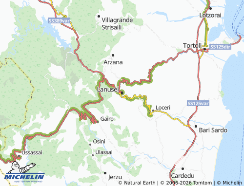 Mapa MICHELIN Lanusei - ViaMichelin