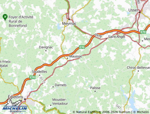 MICHELIN Combressol map - ViaMichelin