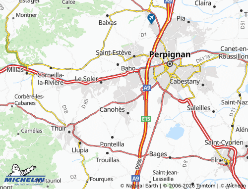 Carte MICHELIN Toulouges - ViaMichelin