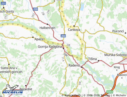 MICHELIN Gornja Radgona map - ViaMichelin