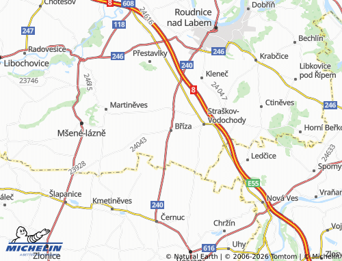 Mappa MICHELIN Bříza - ViaMichelin