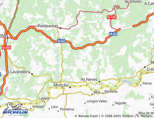 Carte MICHELIN Currás - ViaMichelin