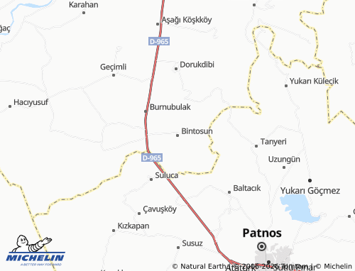 MICHELIN Bintosun map - ViaMichelin