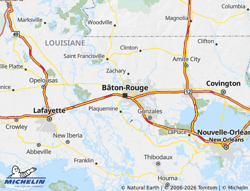 Kaart MICHELIN Louisiana - ViaMichelin