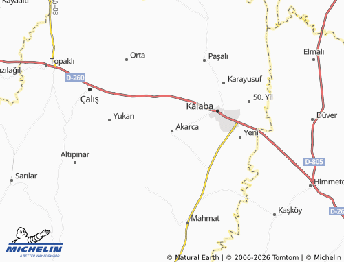 Mappa MICHELIN Akarca - ViaMichelin