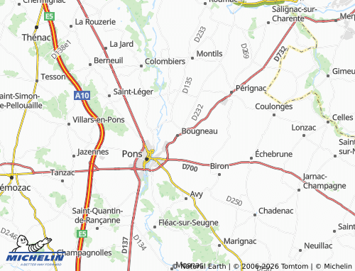 Mapa MICHELIN Bougneau - ViaMichelin