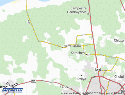 Mappa MICHELIN Sierra Papacal - ViaMichelin