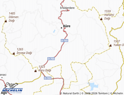MICHELIN Uzunöz map - ViaMichelin