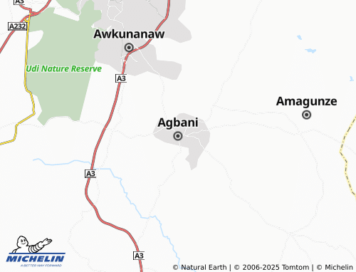 MICHELIN Agbani map - ViaMichelin