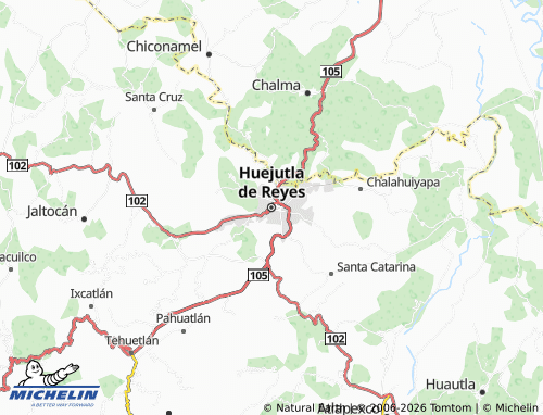 MICHELIN Huejutla de Reyes map - ViaMichelin