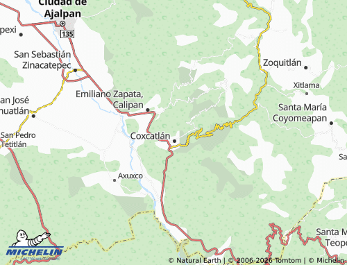 Mapa MICHELIN El Calvario Coxcatlán - ViaMichelin
