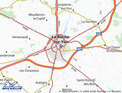Mapa MICHELIN La Roche-sur-Yon - ViaMichelin