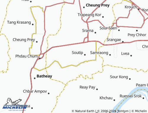 Mapa MICHELIN Pheari Mean Chey - ViaMichelin