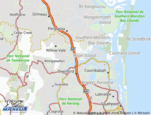 Mapa MICHELIN Upper Coomera - ViaMichelin