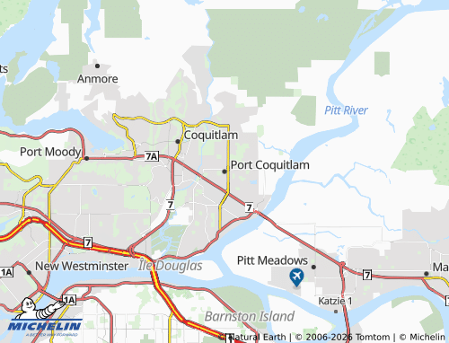 Kaart MICHELIN Port Coquitlam - ViaMichelin