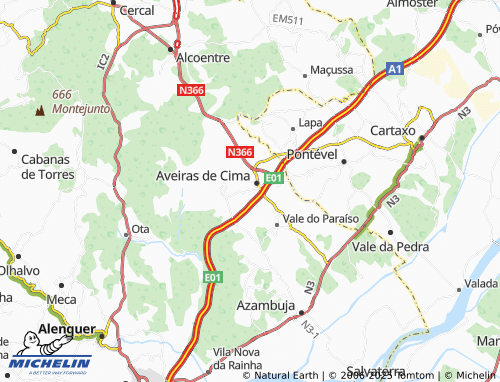 Mapa MICHELIN Casais da Milhariça - ViaMichelin