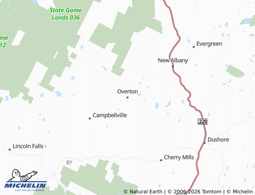 Carte MICHELIN Overton - ViaMichelin