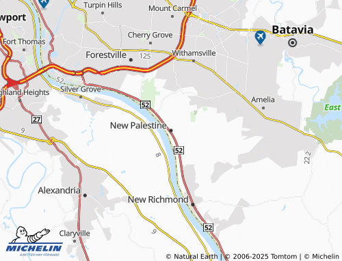 MICHELIN New Palestine map - ViaMichelin