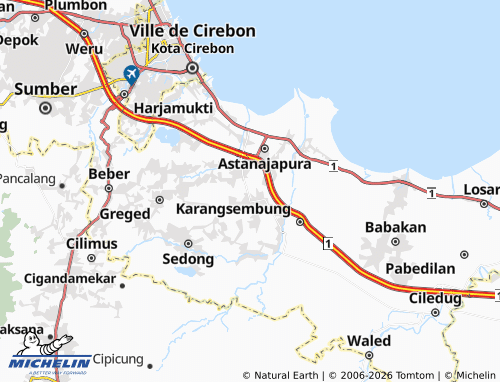 MICHELIN Cipeujeuh Wetan map - ViaMichelin