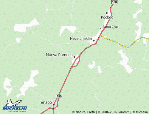 MICHELIN Nueva Pomuch map - ViaMichelin