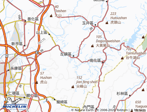 Mappa MICHELIN zuo zhen qu - ViaMichelin