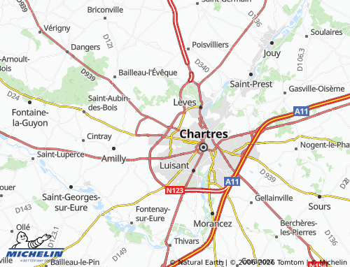 MICHELIN Mainvilliers map - ViaMichelin