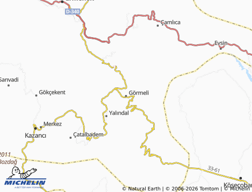 MICHELIN Görmeli map - ViaMichelin