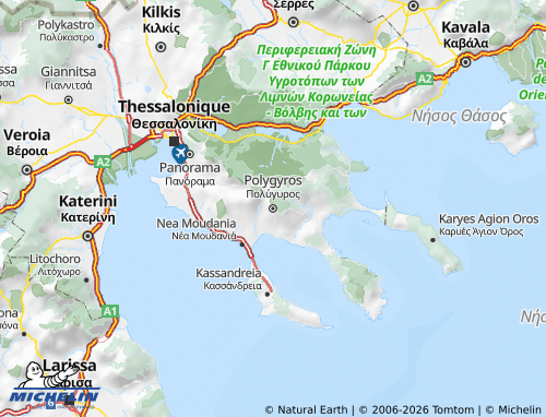MICHELIN Chalcidice map - ViaMichelin