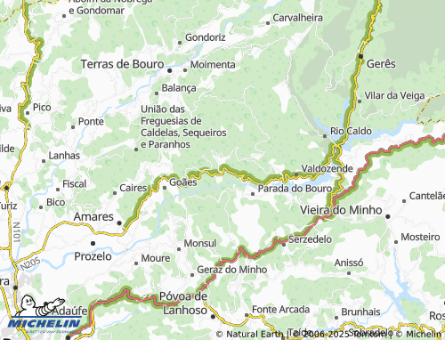 MICHELIN Bouro-Santa Maria map - ViaMichelin