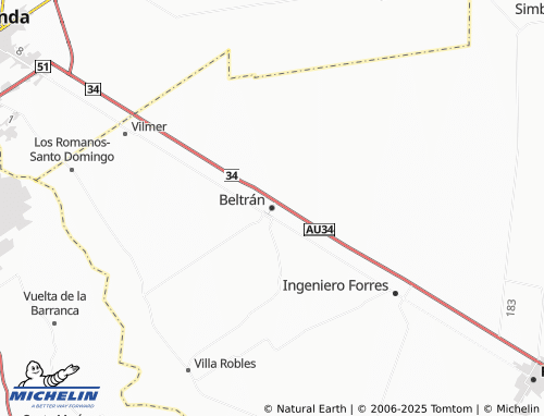 MICHELIN Beltrán map - ViaMichelin