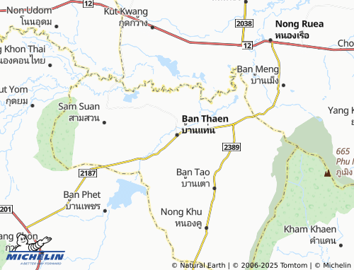 Mapa MICHELIN Ban Thaen - ViaMichelin