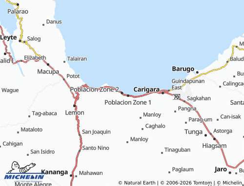 MICHELIN Poblacion Zone 2 map - ViaMichelin