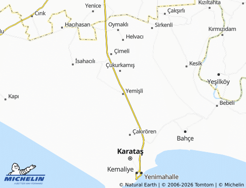 MICHELIN Yemişli map - ViaMichelin