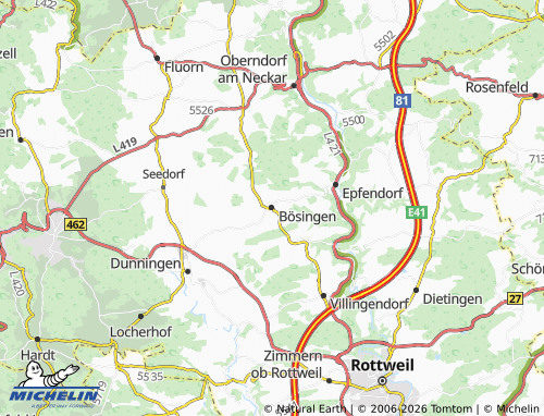 Mapa MICHELIN Bösingen - ViaMichelin