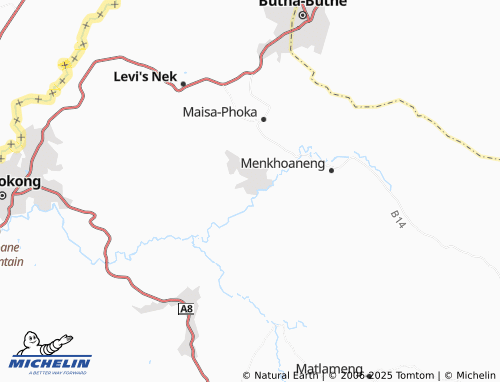 MICHELIN Mate Ha Selebalo map - ViaMichelin