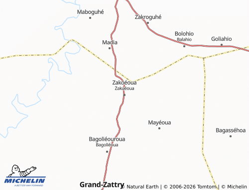Mapa MICHELIN Zakuéoua - ViaMichelin