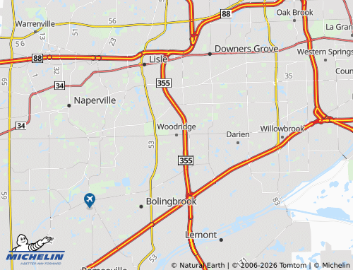 Mappa MICHELIN Woodridge - ViaMichelin