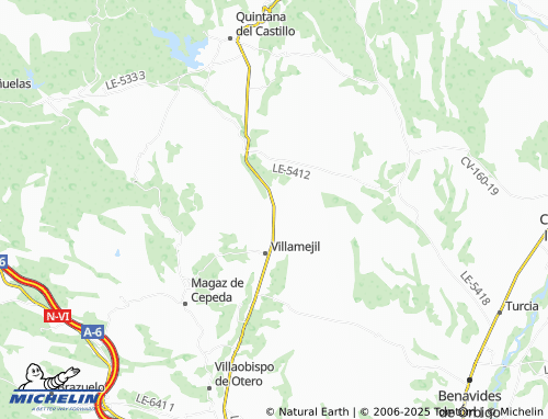 MICHELIN Castrillo de Cepeda map - ViaMichelin