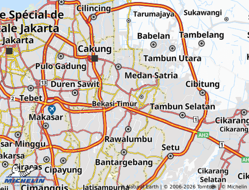 MICHELIN Kayuringin Jaya map - ViaMichelin