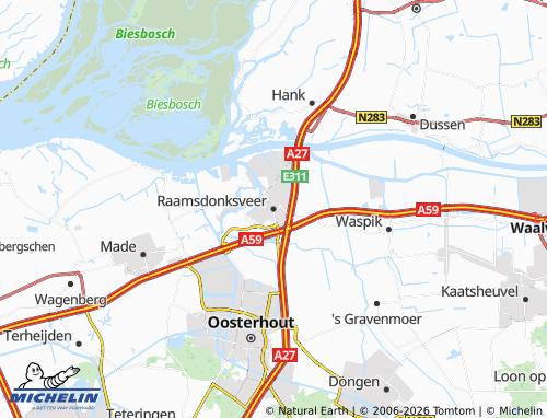 MICHELIN Raamsdonksveer map - ViaMichelin