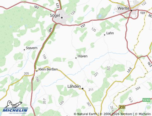 MICHELIN Hüven map - ViaMichelin