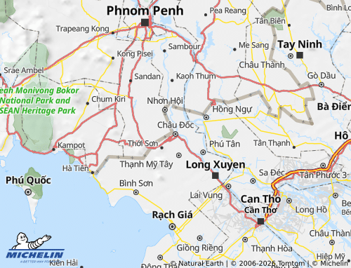 Mappa MICHELIN Châu Đốc - ViaMichelin