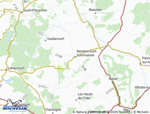 MICHELIN Rembercourt-Sommaisne map - ViaMichelin