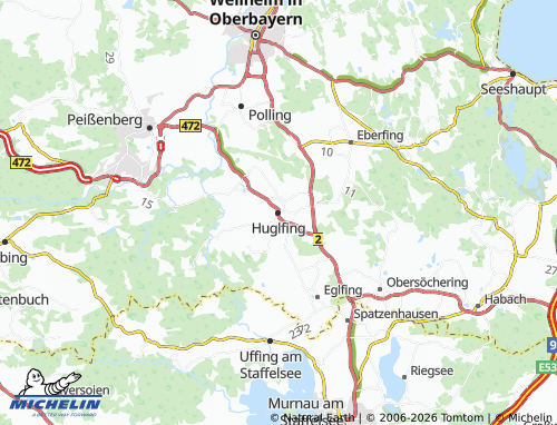Mapa MICHELIN Huglfing - ViaMichelin