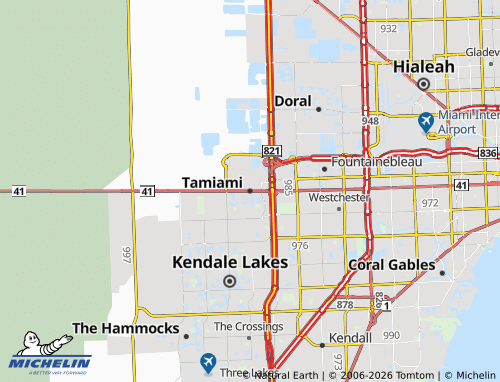 Kaart MICHELIN Tamiami - ViaMichelin